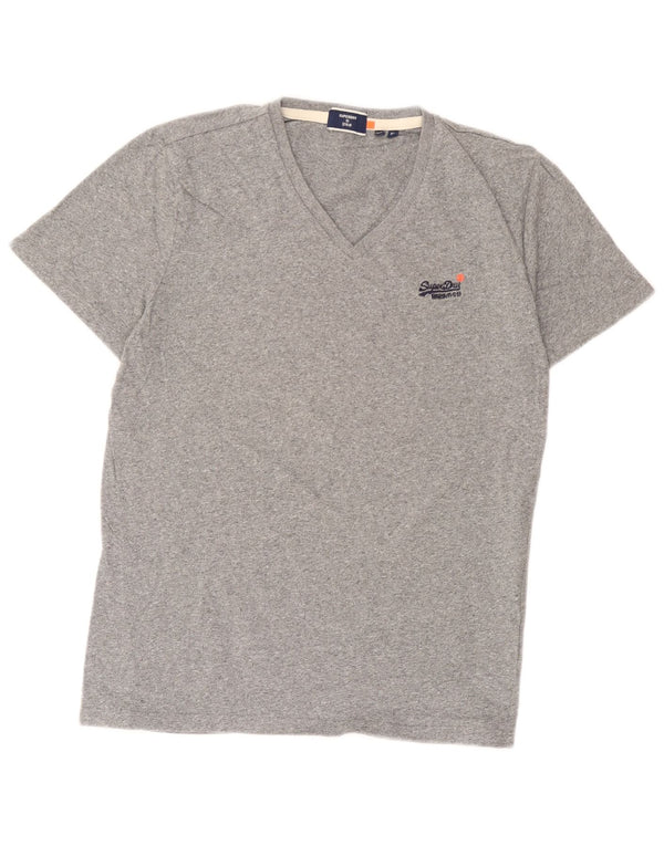 Superdry Camiseta para mujer Top ES 40 XL Algodón moteado gris