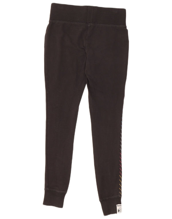 Reebok Leggings gráficos para mujer UK 10 Small Black Stripe Cotton