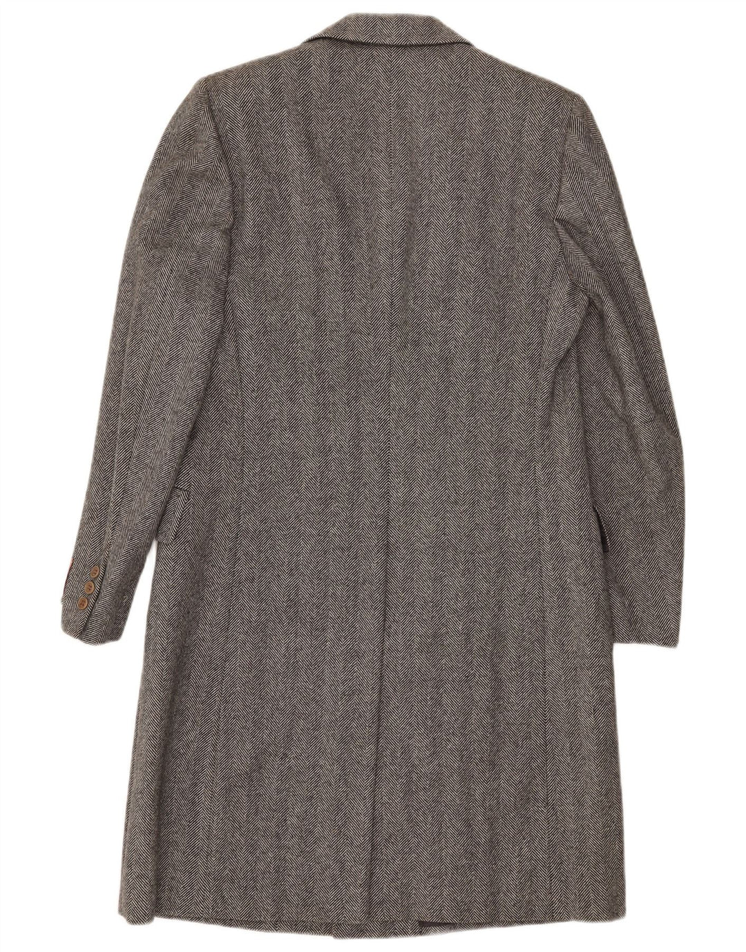 Abrigo vintage para hombre IT 48 Lana de espiga gris medio