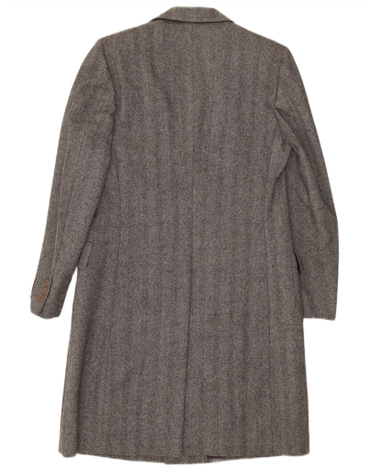 Abrigo vintage para hombre IT 48 Lana de espiga gris medio