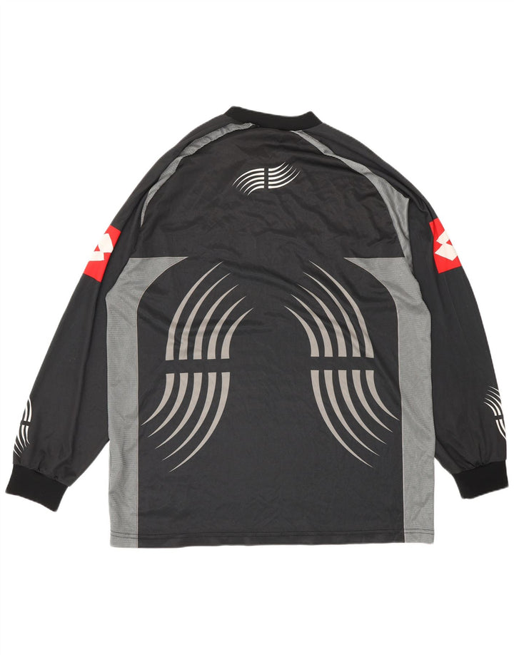 LOTTO Mens Juventus 2001-2002 Home Graphic Jersey Top Grande Negro Deportes