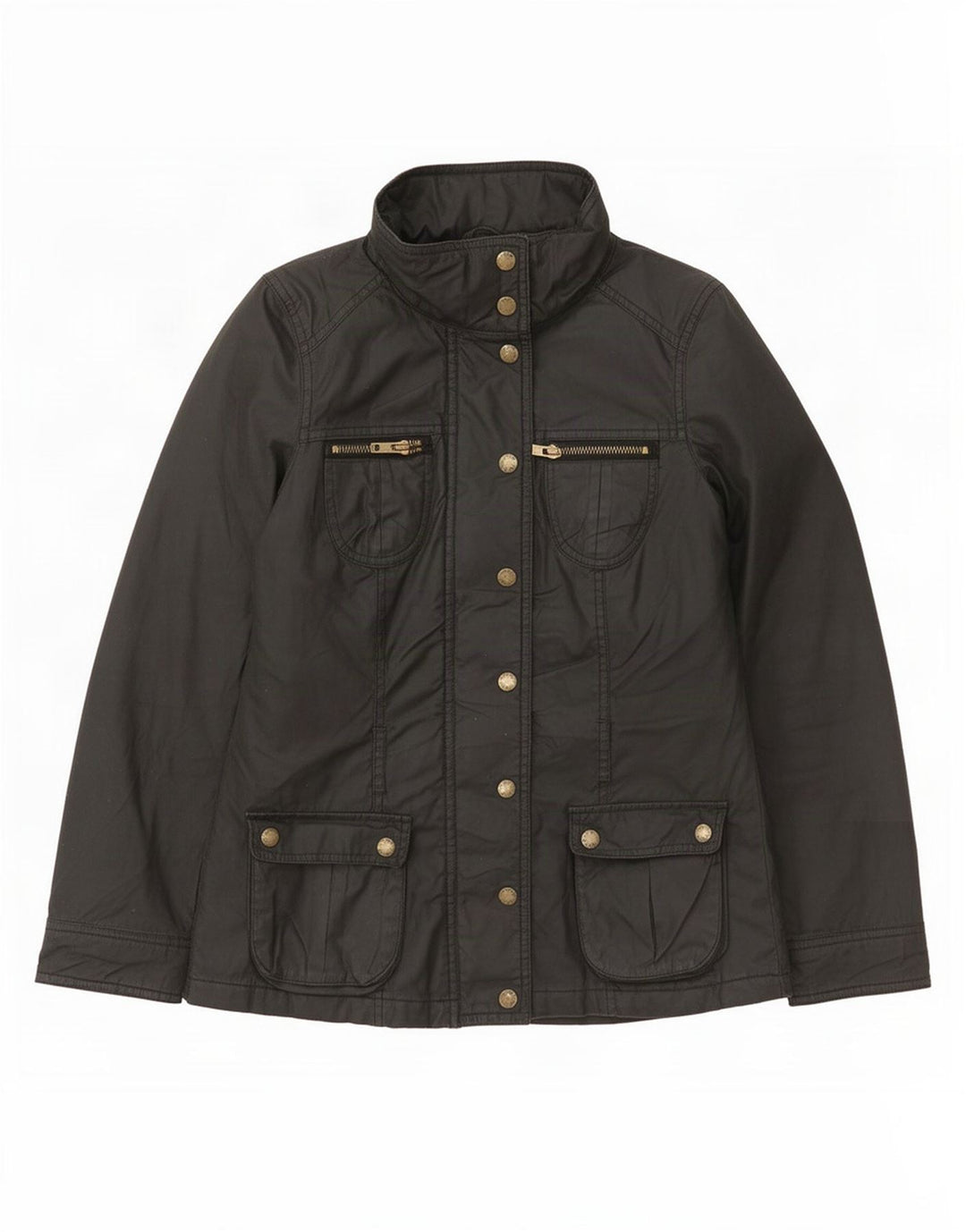 Chaqueta de algodón encerado para mujer Oasis UK 6 XS Gris