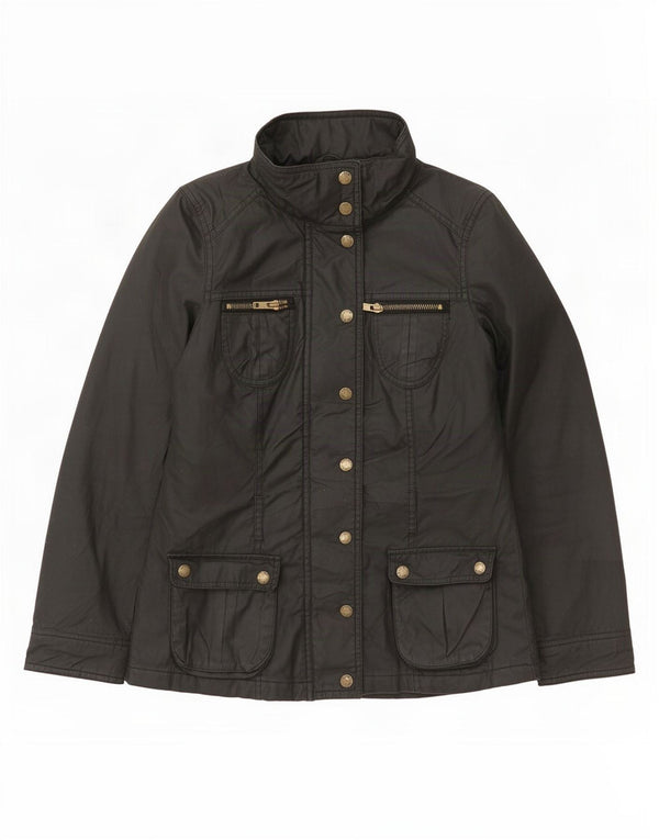 Chaqueta de algodón encerado para mujer Oasis UK 6 XS Gris