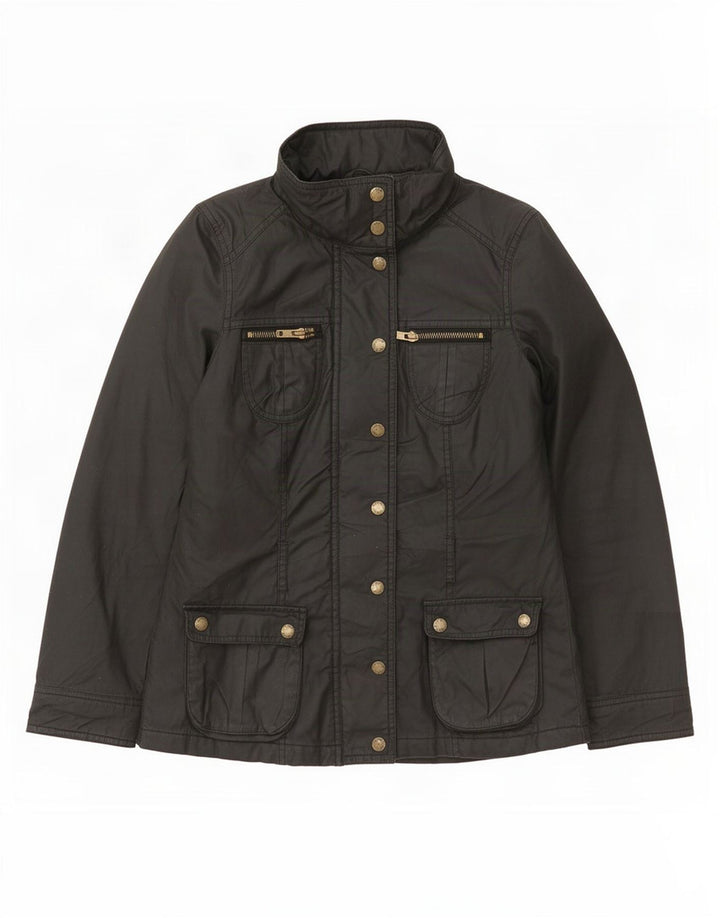 Chaqueta de algodón encerado para mujer Oasis UK 6 XS Gris