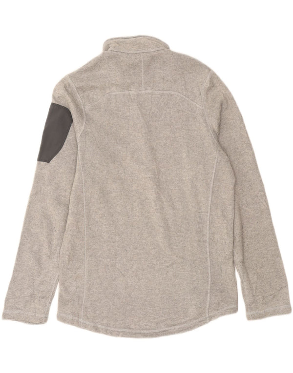 Eddie Bauer - Sudadera con Cuello y Cremallera para Hombre, Jersey, Gris Medio, Moteado