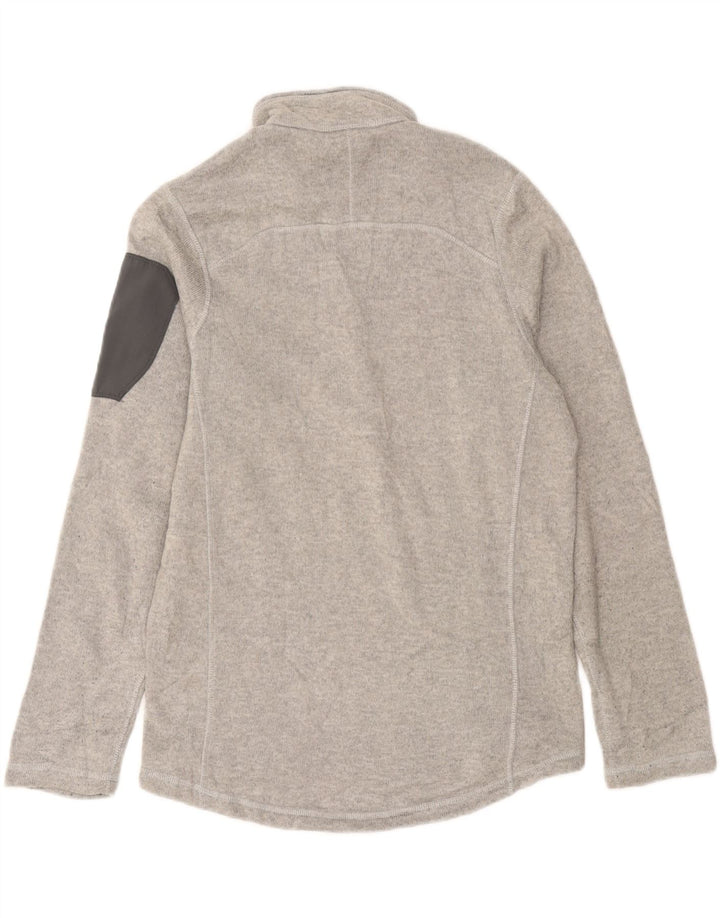 Eddie Bauer - Sudadera con Cuello y Cremallera para Hombre, Jersey, Gris Medio, Moteado