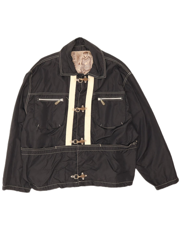 Conbipel Mens Natural Wear Utility Jacket UK 38 Medium Negro Colorblock