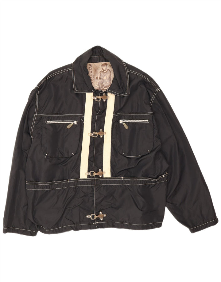 Conbipel Mens Natural Wear Utility Jacket UK 38 Medium Negro Colorblock
