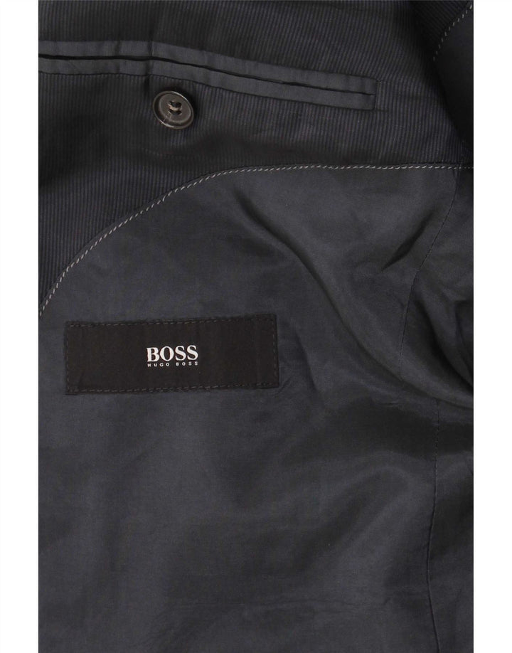 Hugo Boss Chaqueta tipo blazer de 2 botones para hombre EU 48 Lana azul marino mediana