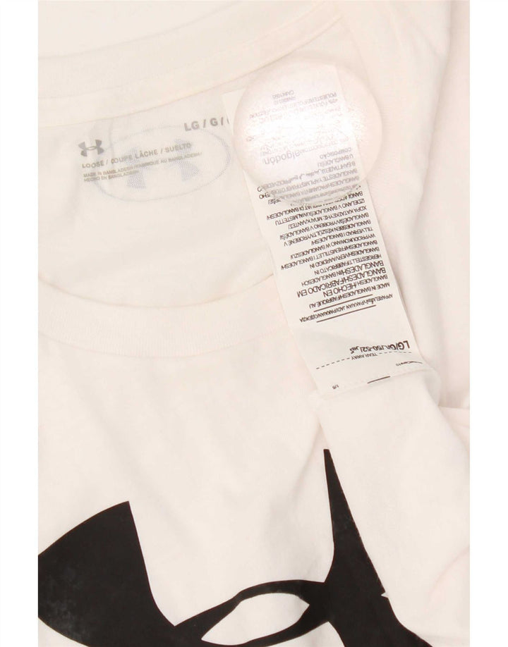 Under Armour Camiseta gráfica para hombre Top grande de algodón blanco