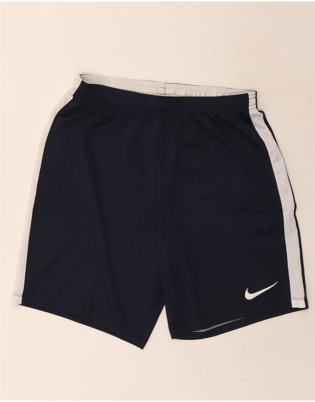 Nike - Pantalones cortos deportivos Dri Fit para hombre, poliéster, color azul marino, talla grande