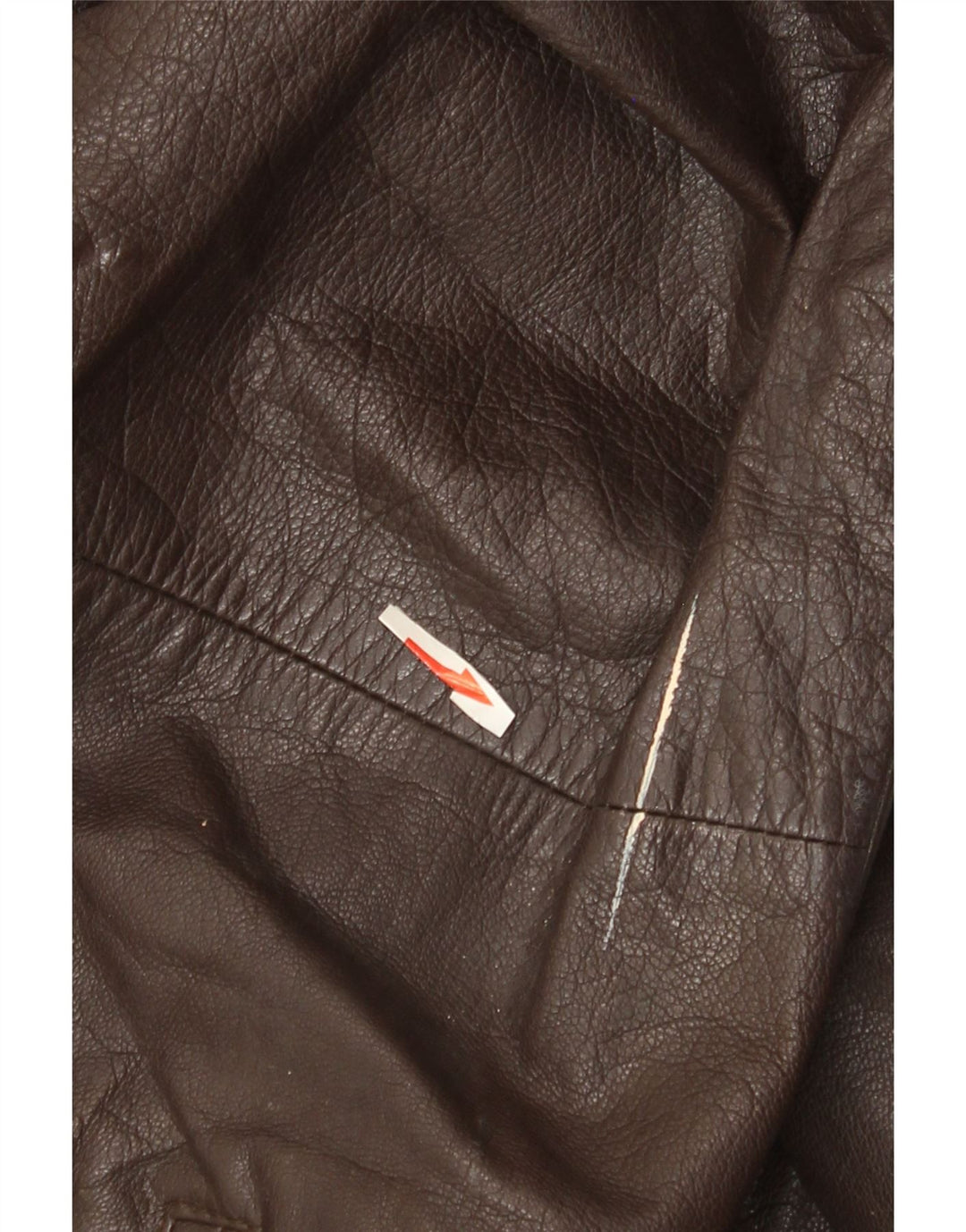 Chaqueta de cuero vintage para mujer Reino Unido 22 3XL Marrón