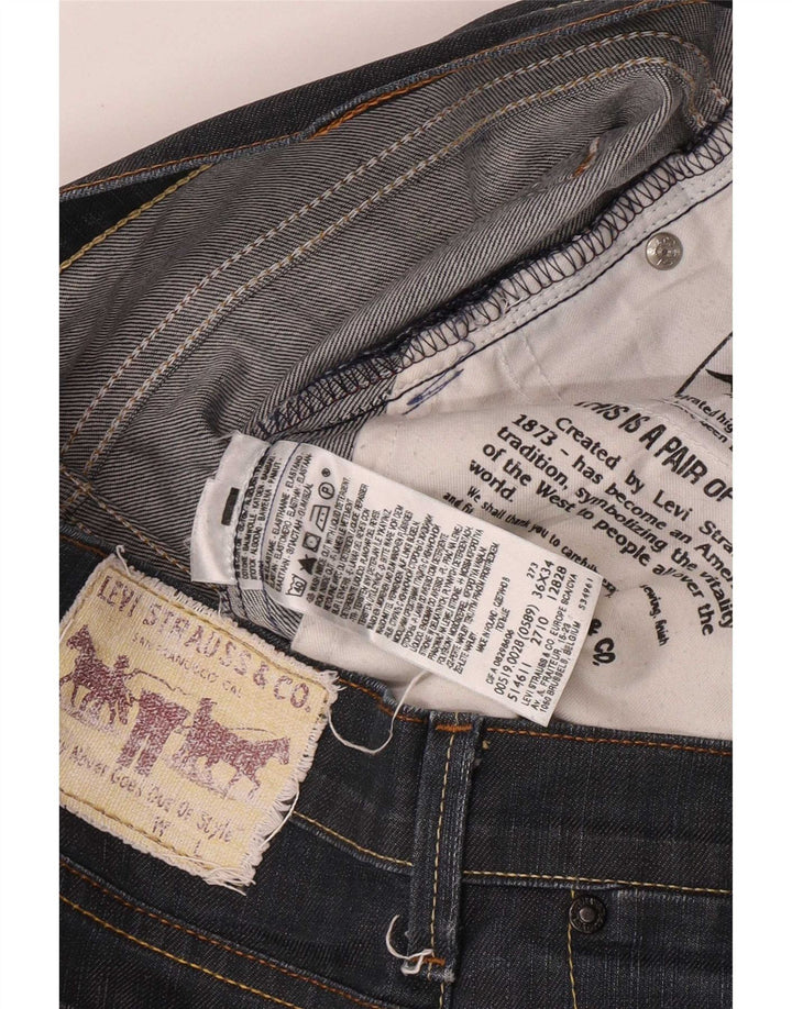 Levi's Hombre 519 Slim Jeans W36 L29 Algodón Azul Marino