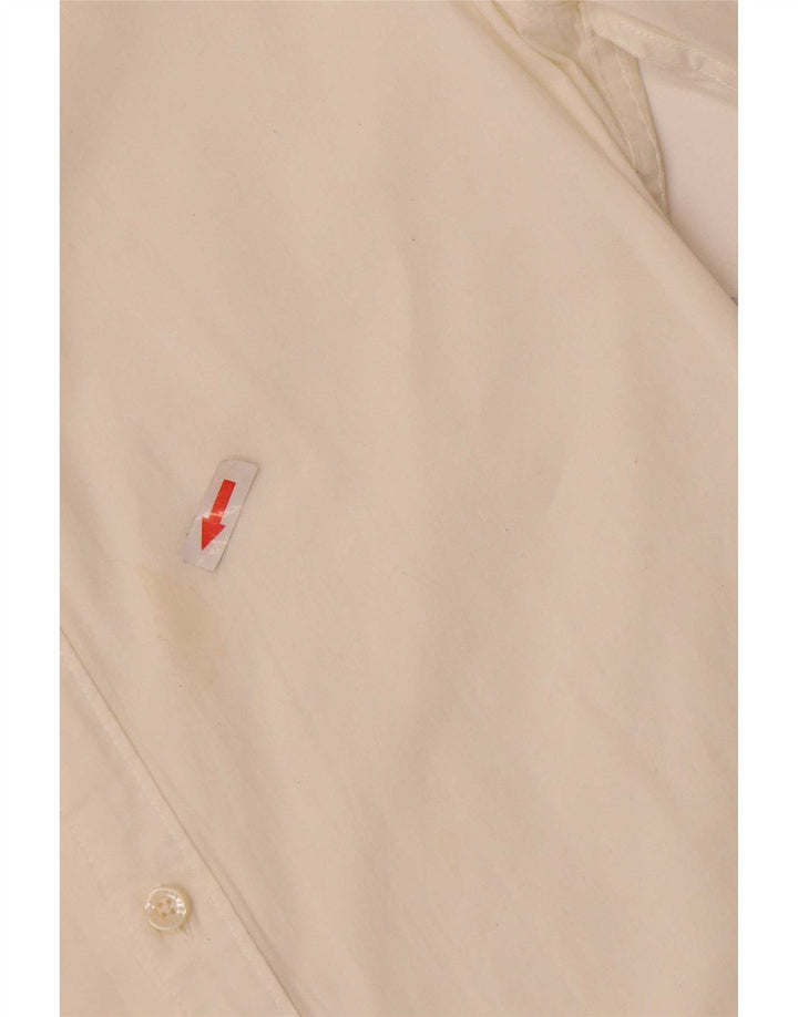 Camisa Tommy Hilfiger Slim Fit de algodón blanco roto mediano para hombre