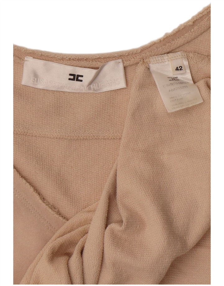 Blusa Mujer Elisabetta Franchi Top IT 42 Algodón Beige Medio