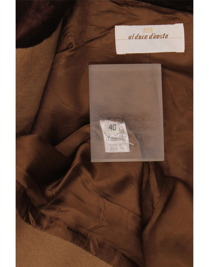 Al Duca D'Aosta Chaqueta larga de 4 botones para mujer IT 40 Small Brown