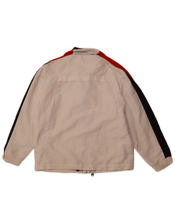 LOTTO Chaqueta superior de chándal para mujer UK 46 Grande Poliéster con bloques de color blanco