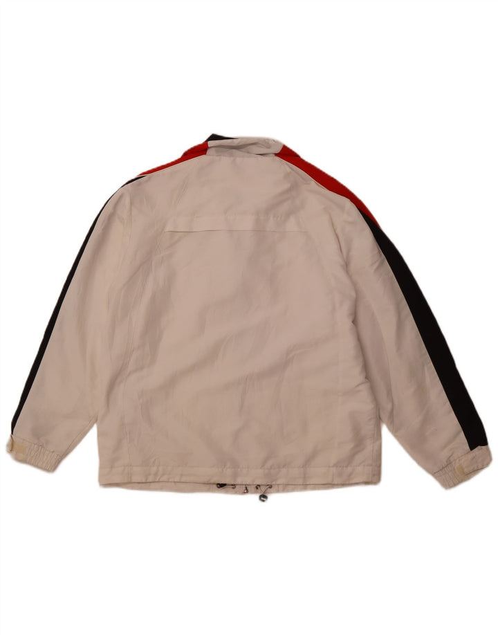 LOTTO Chaqueta superior de chándal para mujer UK 46 Grande Poliéster con bloques de color blanco