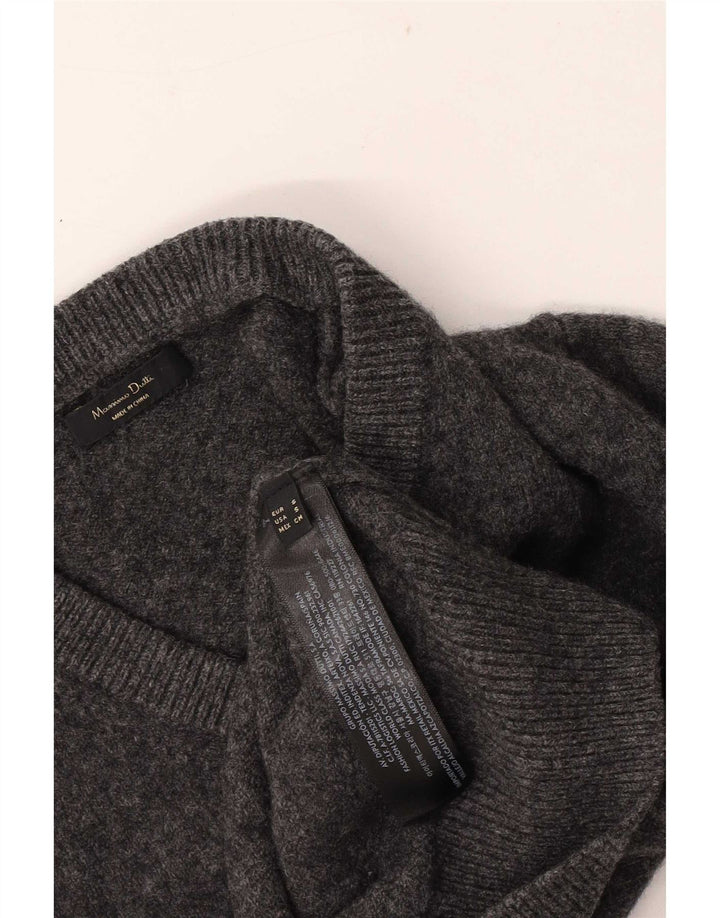 Massimo Dutti Jersey Regular Fit con Cuello en V para Mujer UK 40 Small Gris