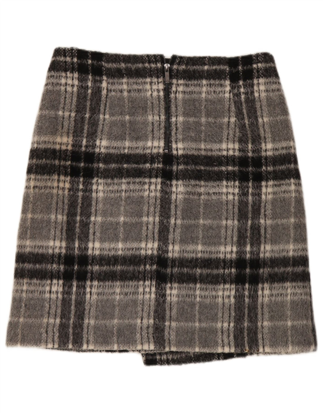 Marks & Spencer Minifalda para mujer Reino Unido 12 Mediano W32 Acrílico a cuadros gris