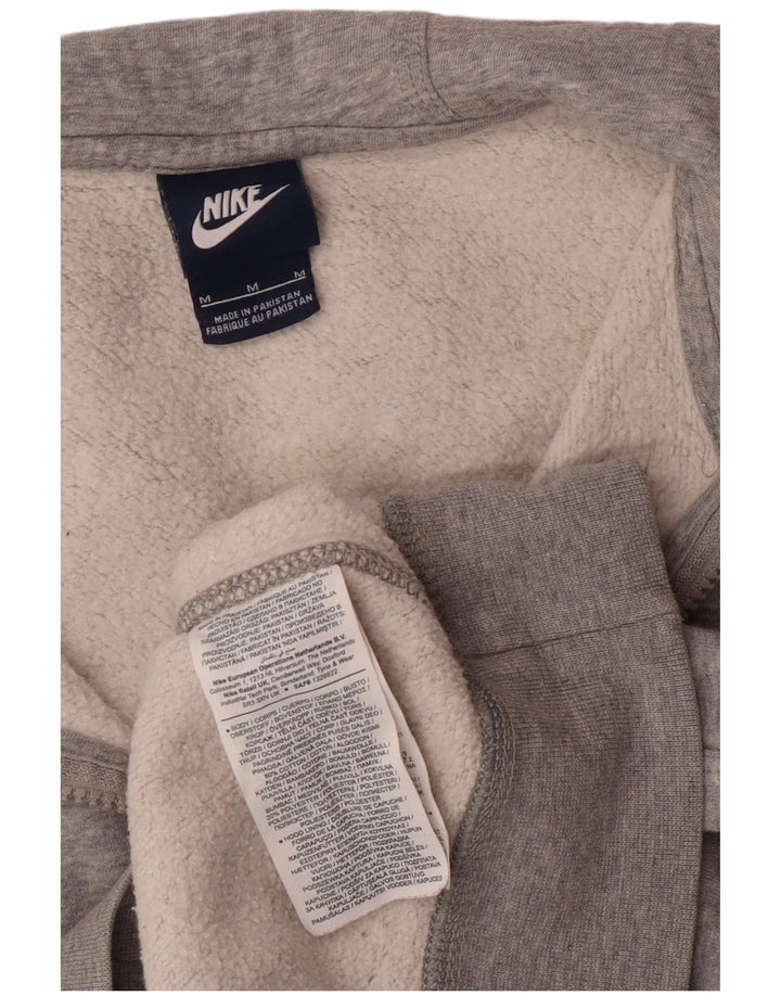 Nike - Sudadera con capucha y cremallera para hombre, algodón gris medio