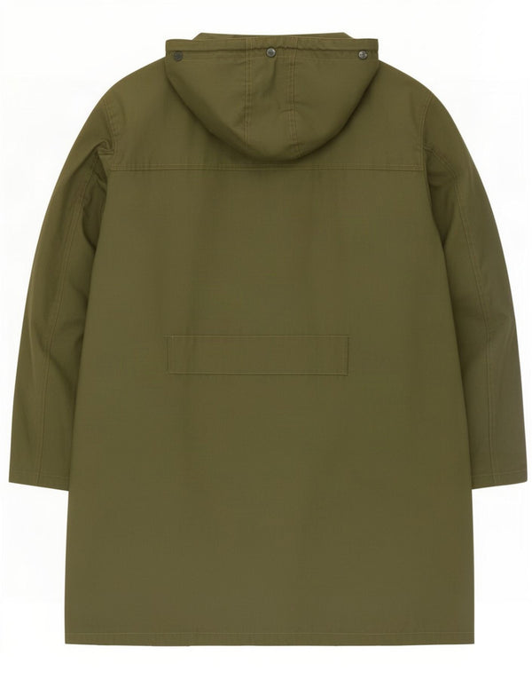 Vintage hombres con capucha impermeable Reino Unido 40 verde grande