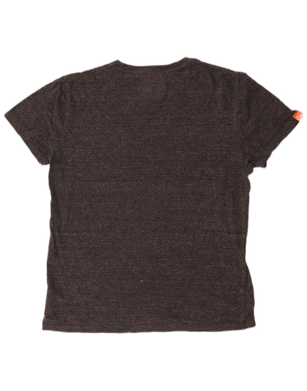 Superdry Camiseta para hombre Top grande de algodón gris