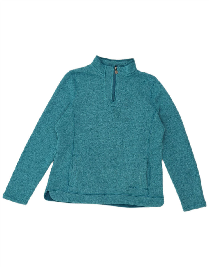Weird Fish Sudadera con Cuello y Cremallera para Mujer UK 40 Poliéster Azul Medio
