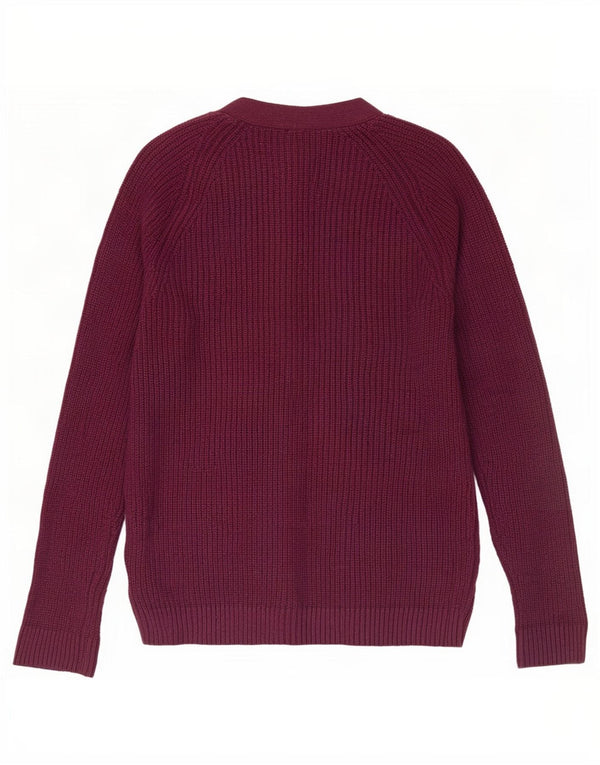 Gap Cárdigan para Mujer UK 44 Grande Algodón Púrpura