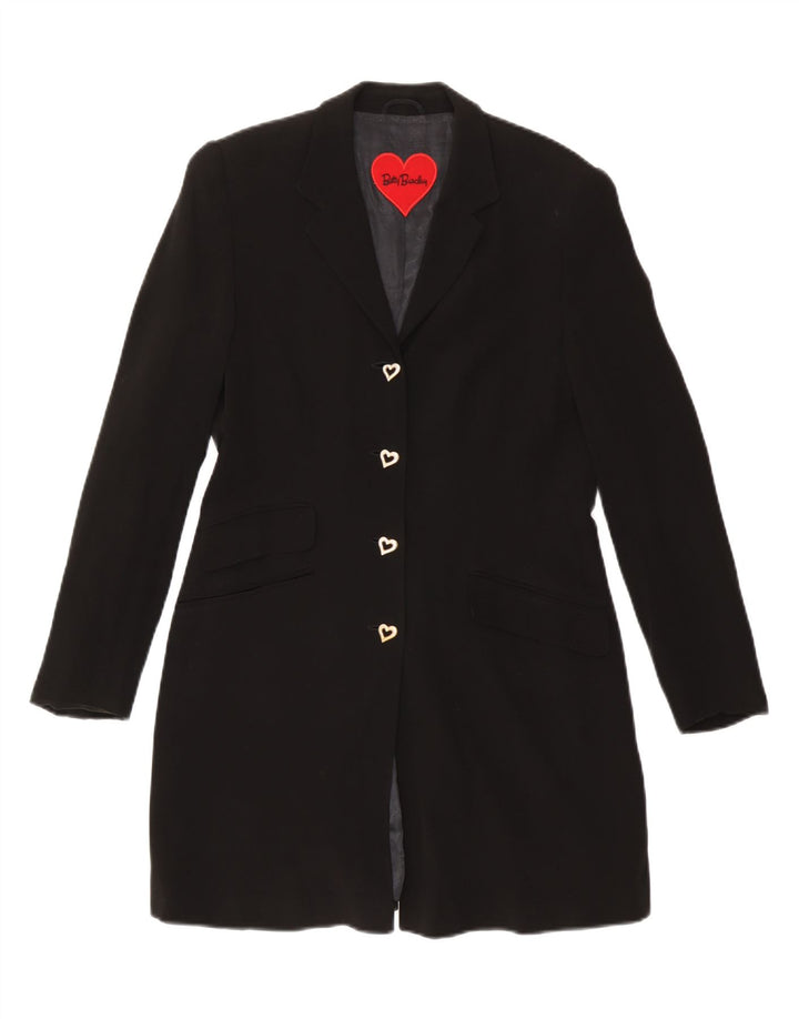 Betty Barclay Chaqueta tipo blazer larga con 4 botones para mujer UK 40 Medium Black