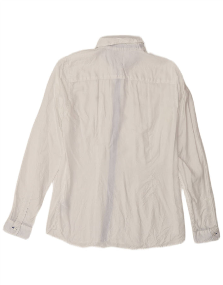 Tommy Hilfiger Camisa ajustada para mujer US 8 Mediana Algodón blanco