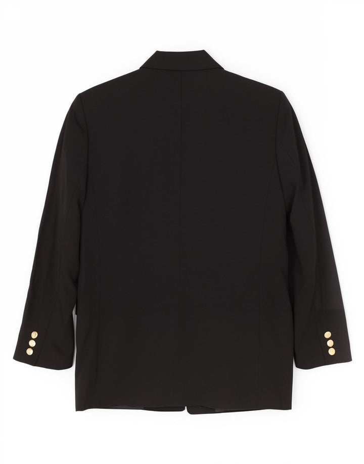 Marks & Spencer Chaqueta tipo blazer con doble botonadura para mujer Talla 14 Lana nueva negra