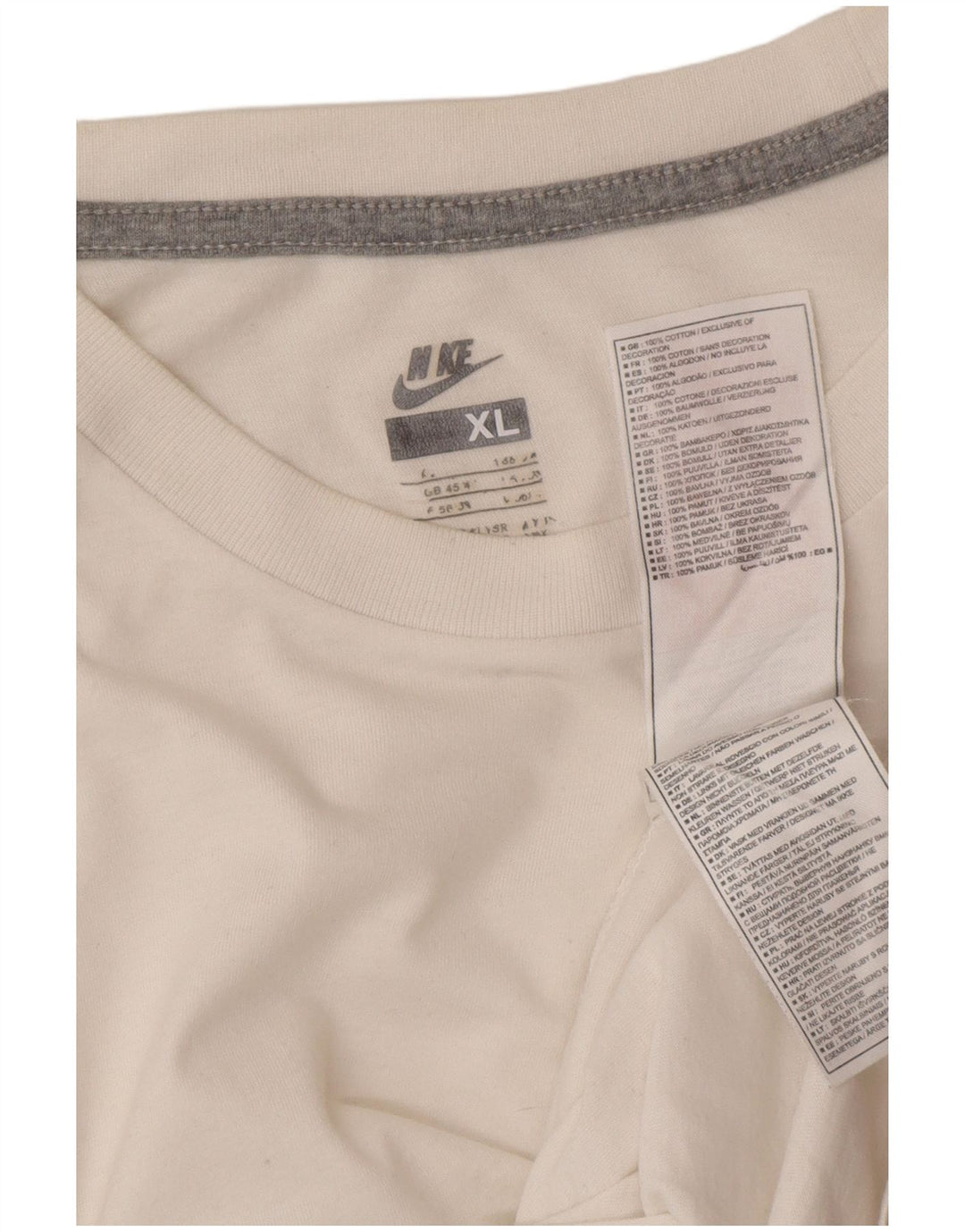 NIKE Camiseta Hombre UK 45/47 XL Blanco Algodón