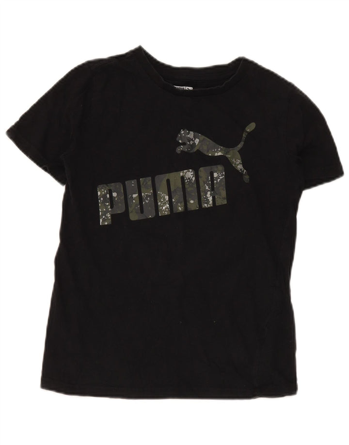 PUMA Camiseta gráfica para niño 10-11 años Mediana Negra