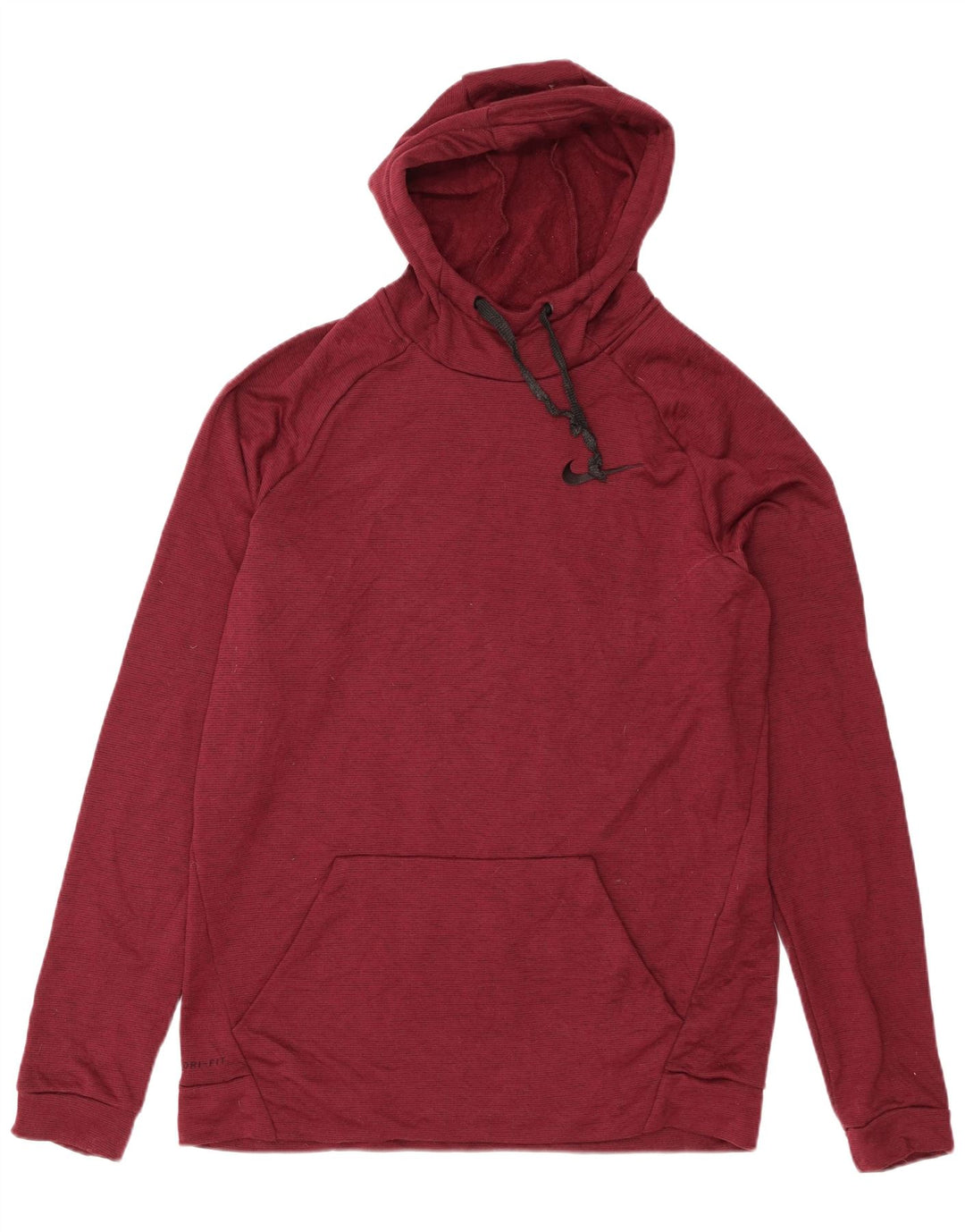 Nike Dri Fit Sudadera con capucha para hombre, tamaño grande, poliéster burdeos
