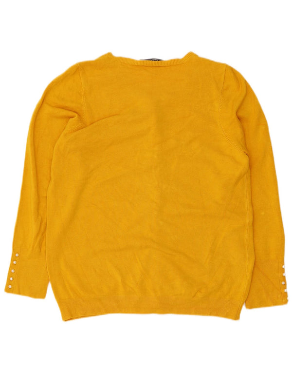 Zara Mujer Cárdigan Suéter UK 20 2XL Amarillo