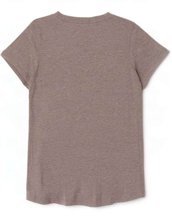 Puma - Camiseta gráfica para mujer, talla 40, talla grande, algodón moteado gris