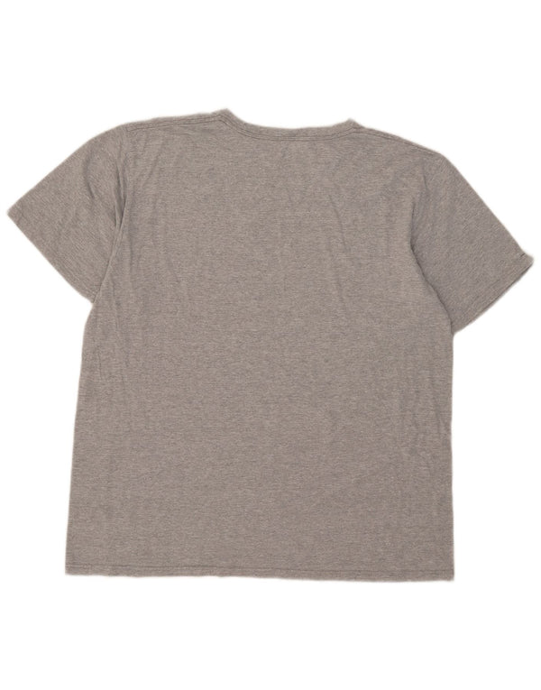 Adidas Hombre Camiseta Gráfica Top XL Gris Algodón