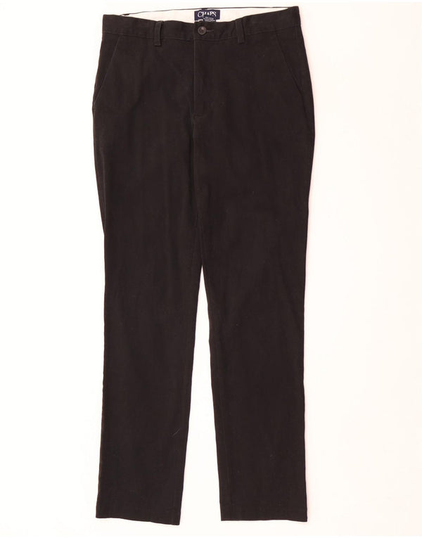 Chaps Pantalones chinos rectos de ajuste personalizado para hombre W31 L32 Algodón negro