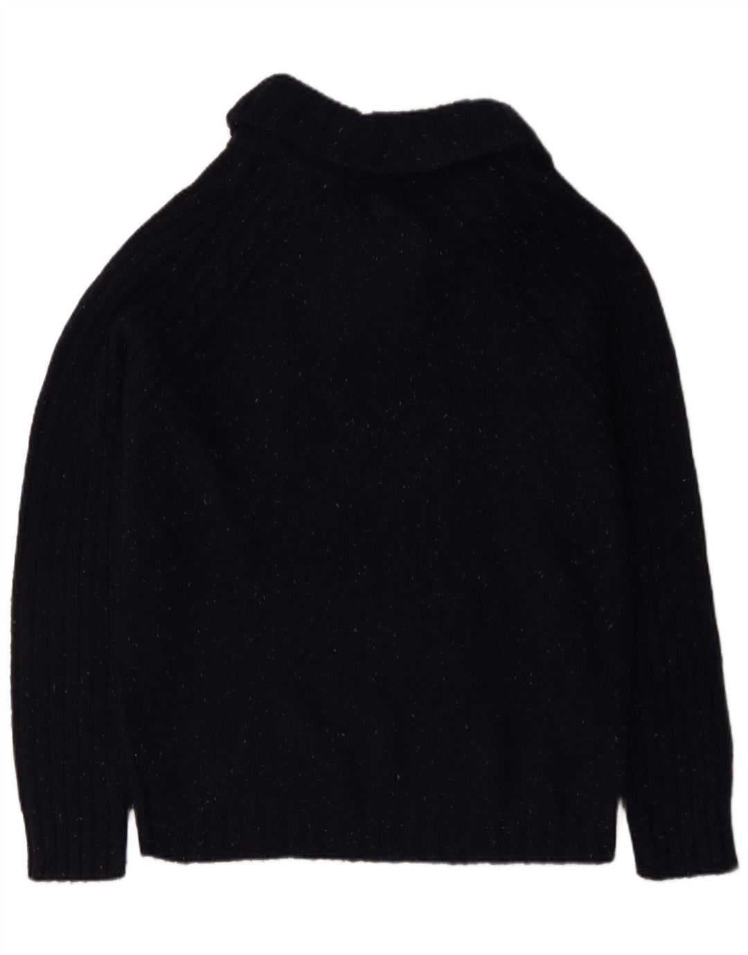 Jersey con cuello tipo chal para hombre de Fat Face, talla grande, de lana moteada en azul marino