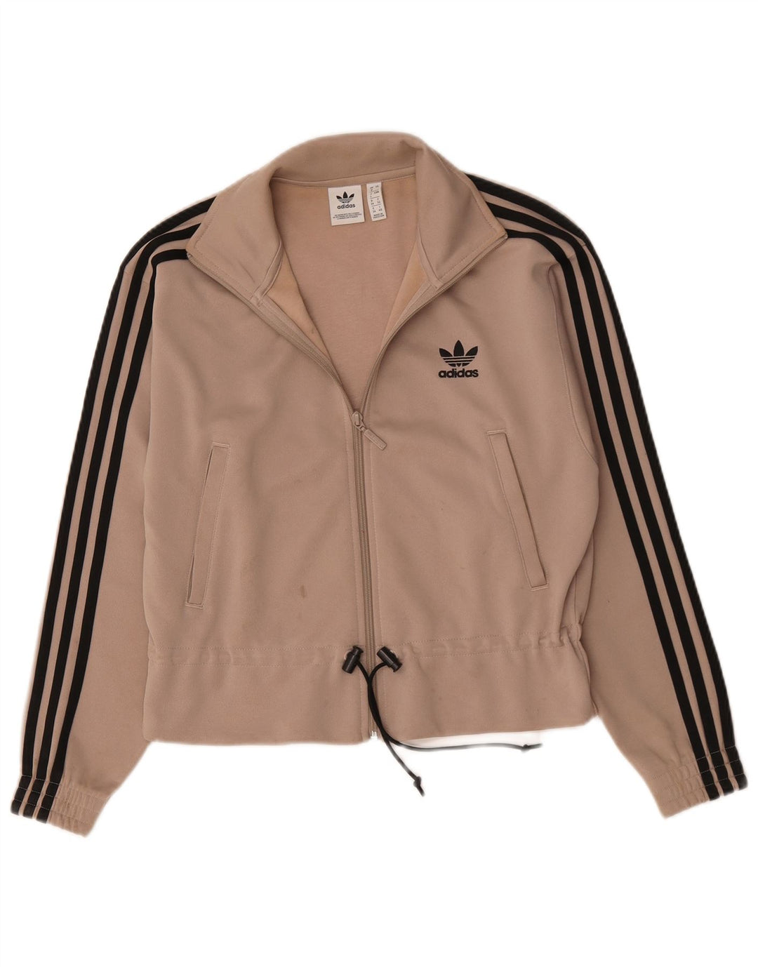 Adidas Chaqueta de chándal extragrande para mujer UK 8 Small Beige Poliéster