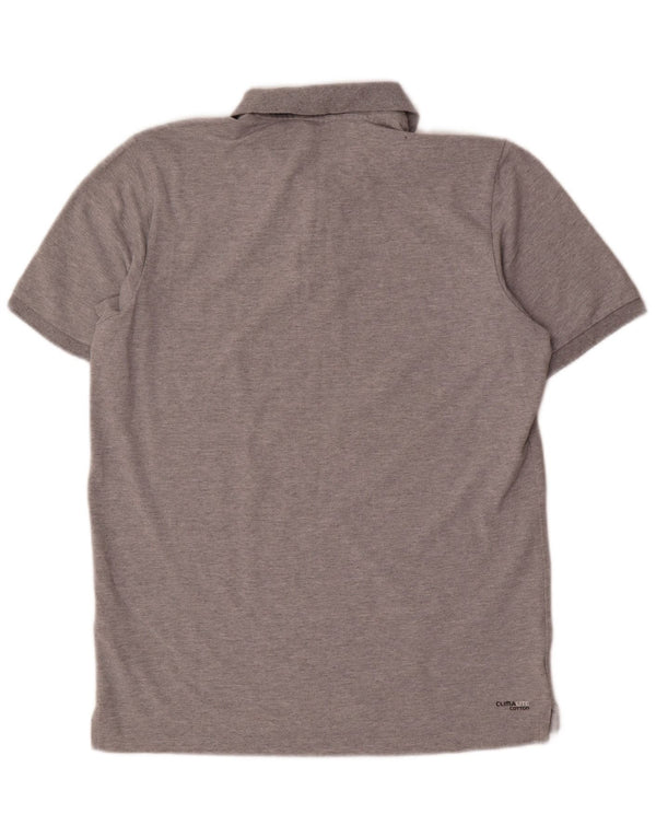 Adidas Mens Climalite Polo Camisa Grande Gris Algodón
