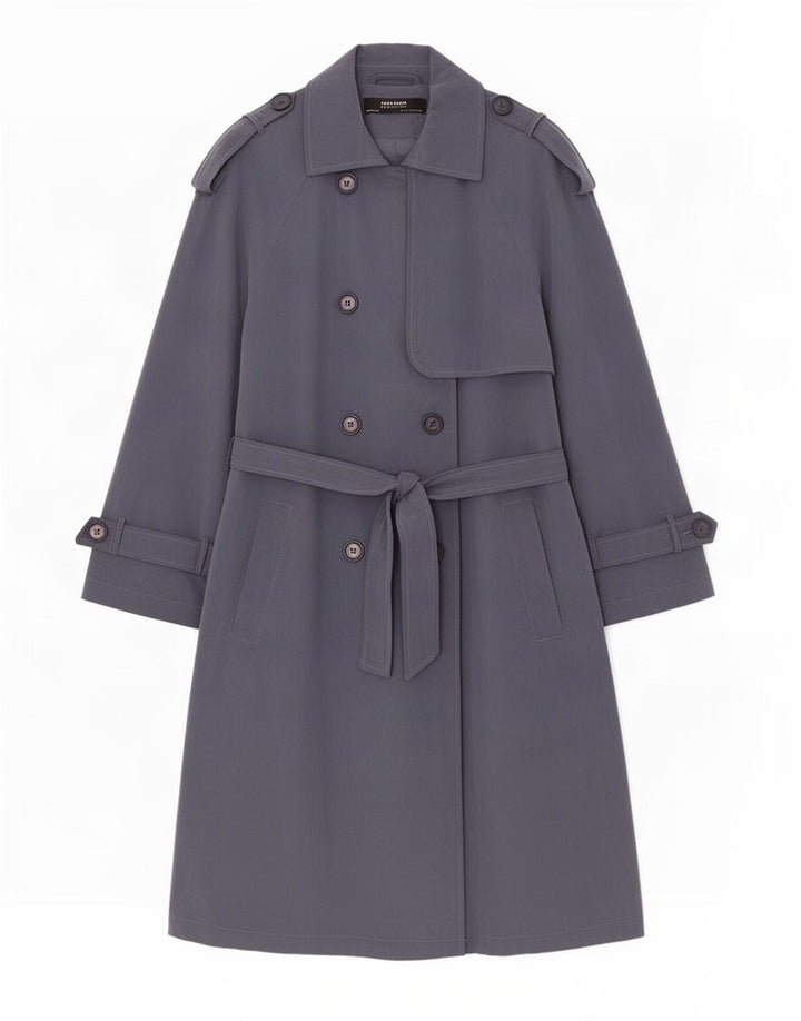 Zara Gabardina extragrande con manga 3/4 para mujer UK 10 Small Grey