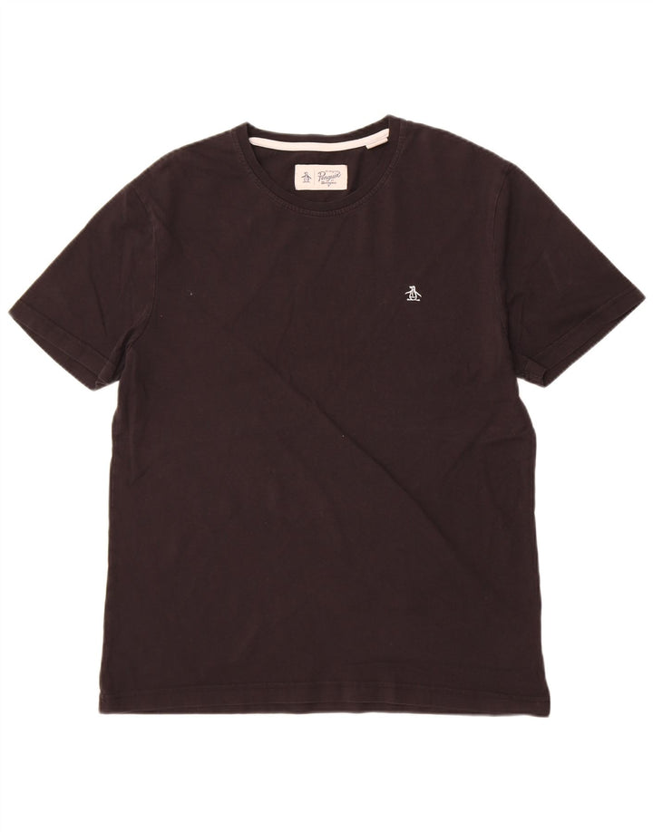 Camiseta Penguin Hombre Top XL Algodón Negro