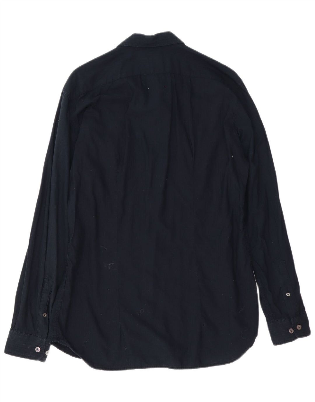 Camisa Gas Hombre Algodón Rayas Azul Marino Medio
