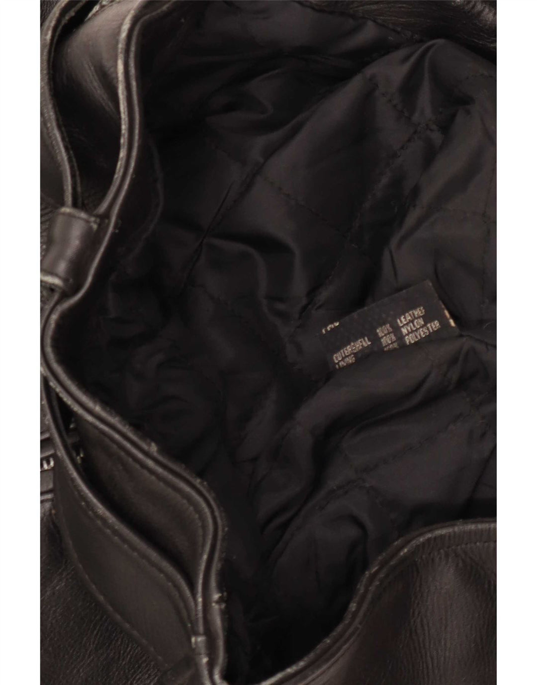 Primera chaqueta motera de cuero para hombre UK 34 XS Negro