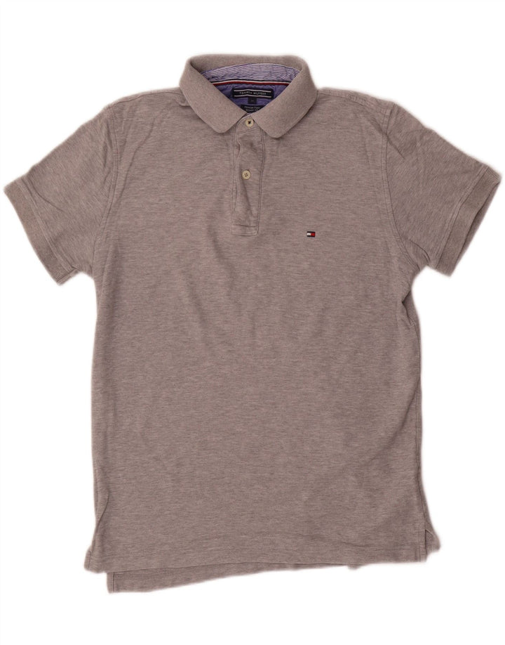 TOMMY HILFIGER Polo de corte regular para hombre de algodón gris medio