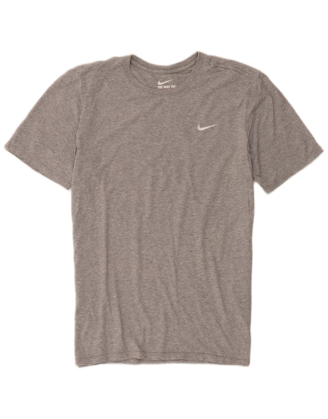 Nike Camiseta de corte atlético para hombre Top de algodón moteado gris medio