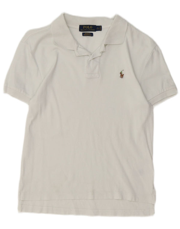 Polo Ralph Lauren Camisa de ajuste personalizado para niñas 10-11 años Mediana Algodón blanco