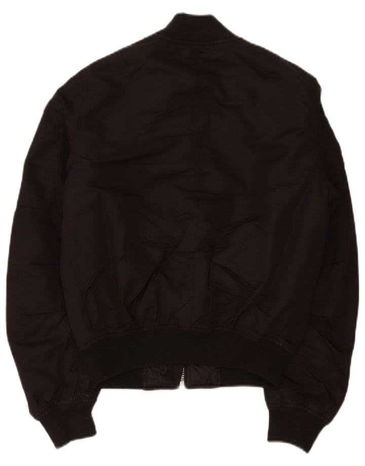 Topshop Chaqueta bomber extragrande para mujer UK 6 XS Poliéster negro